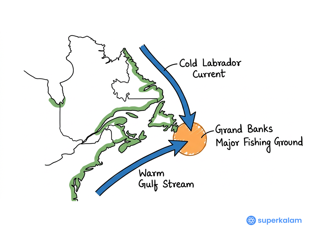World Map Showing Different Ocean Currents