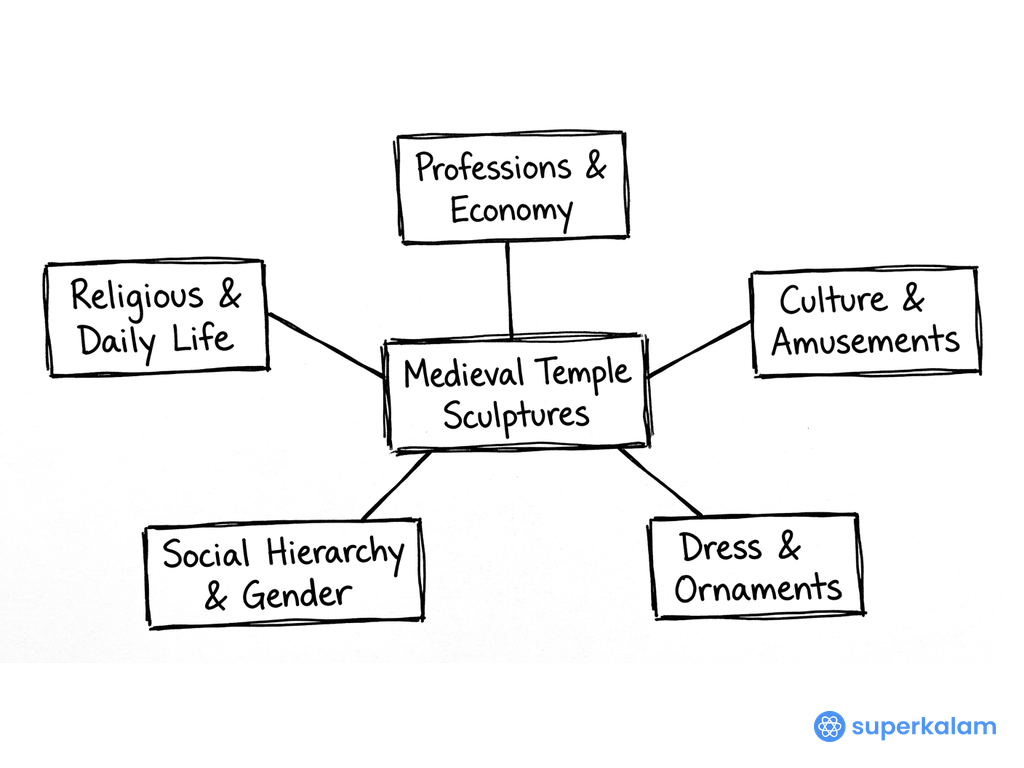 Medieval Temple Sculptures Spoke Diagram Analysis