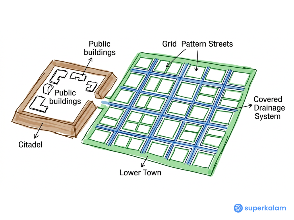 Indus Valley Civilization city layout plan