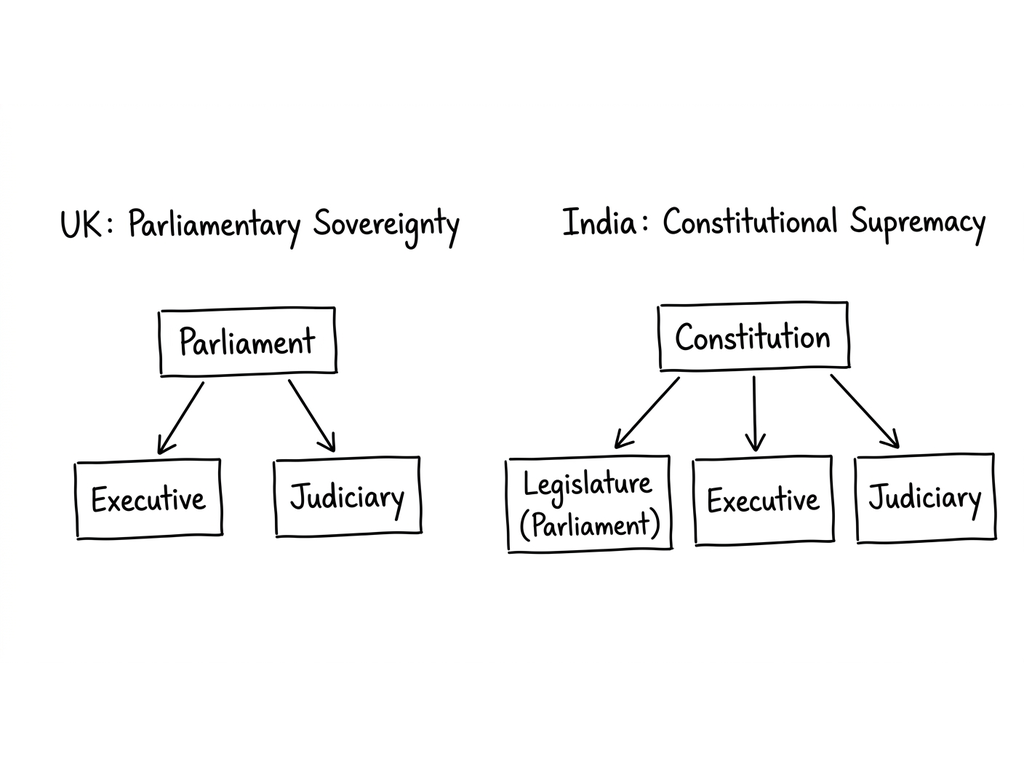 Sovereignty Comparison UK and India Powers