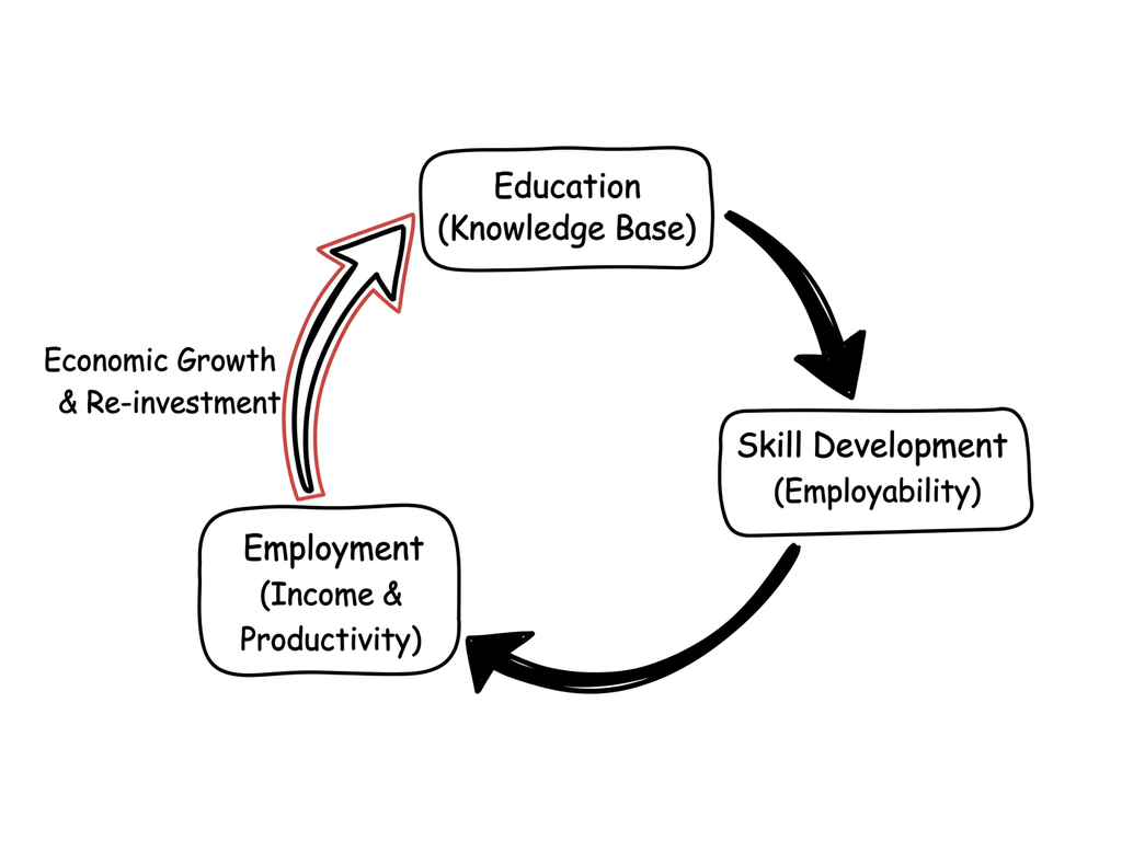 Skills Education and Economic Growth Cycle