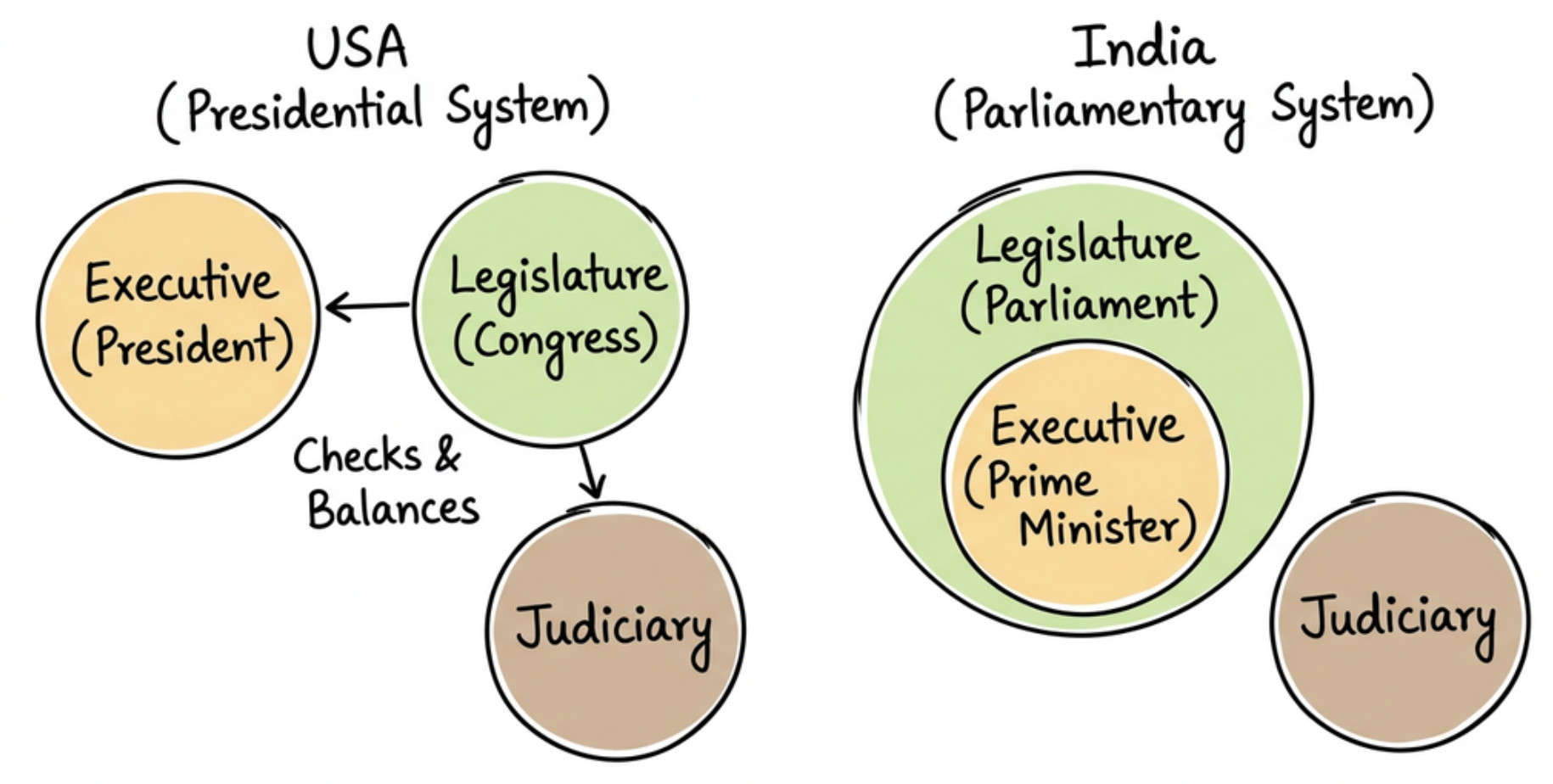 Comparative Separation of Powers in India and USA