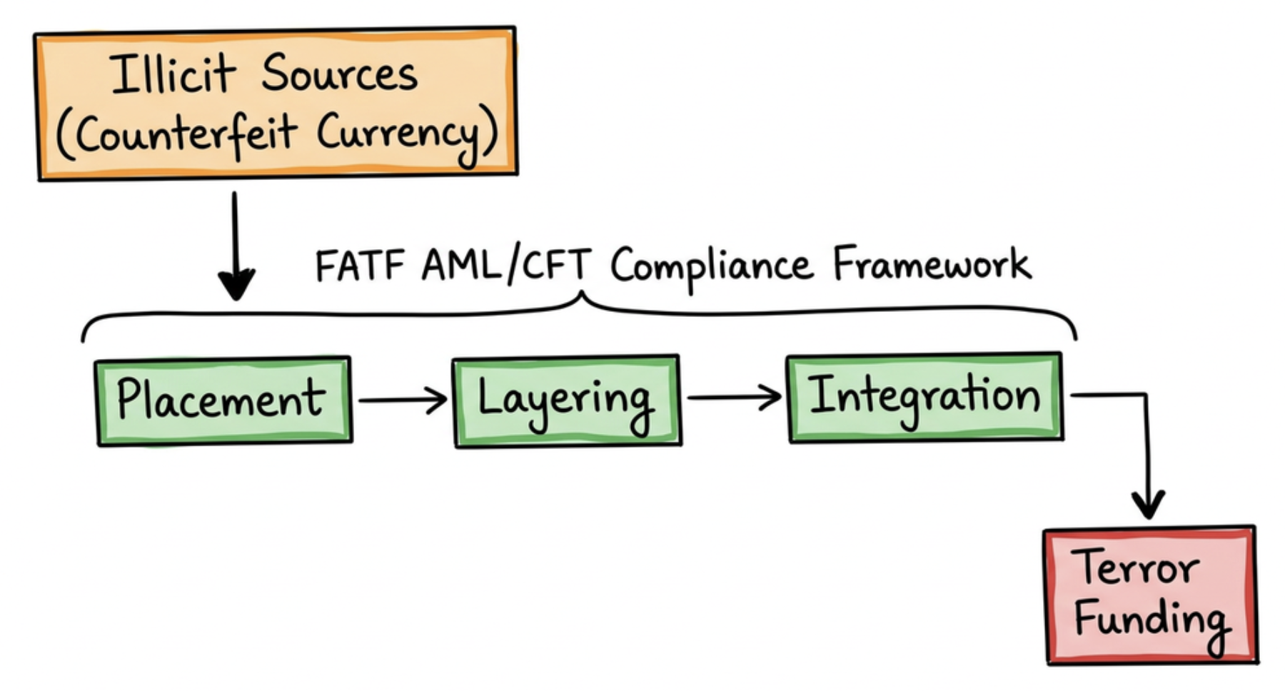 Money Laundering Cycle and Its Link to Terror Financing
