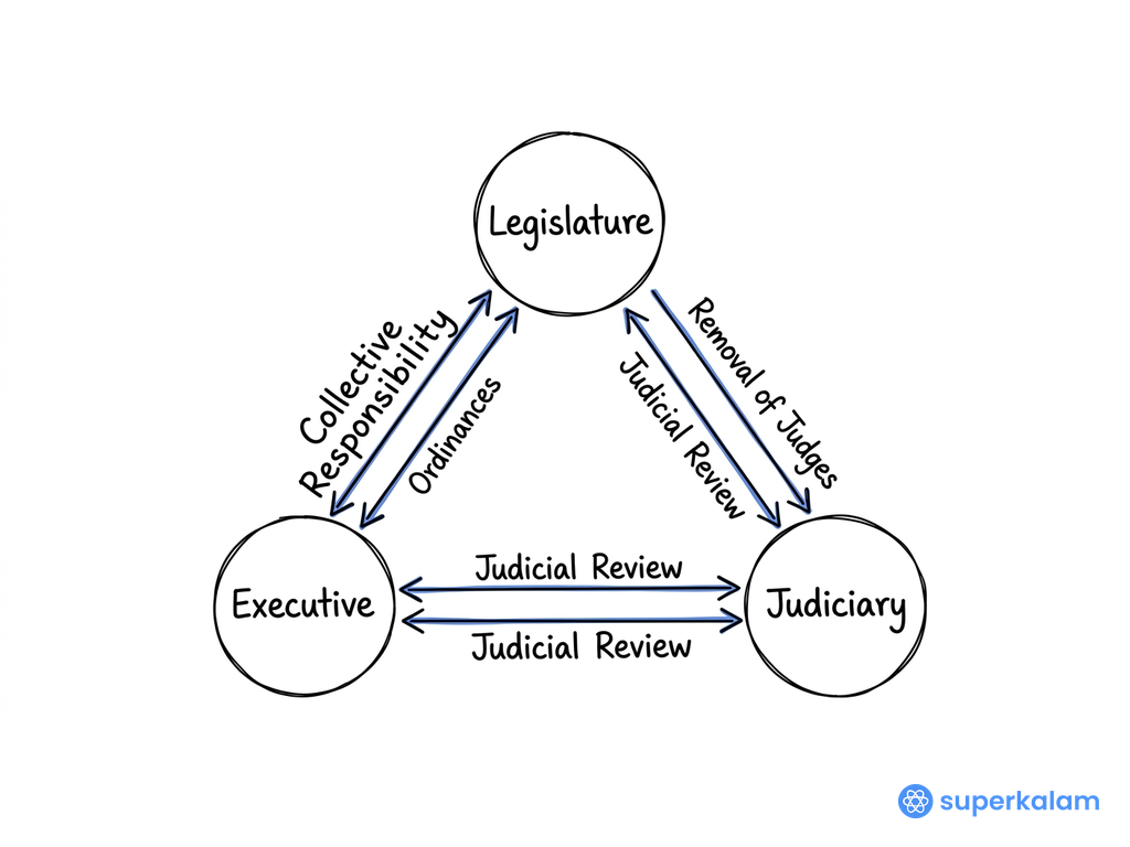 Three branches of US government triangle