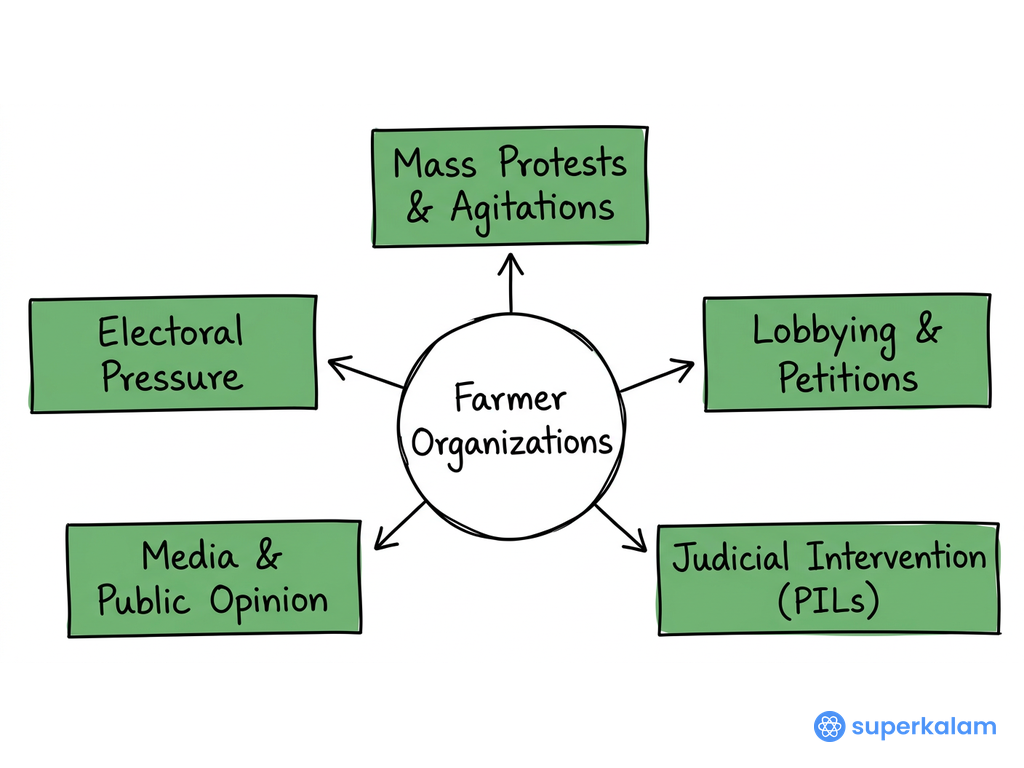 Farmer Organizations Radial Diagram With Arrows