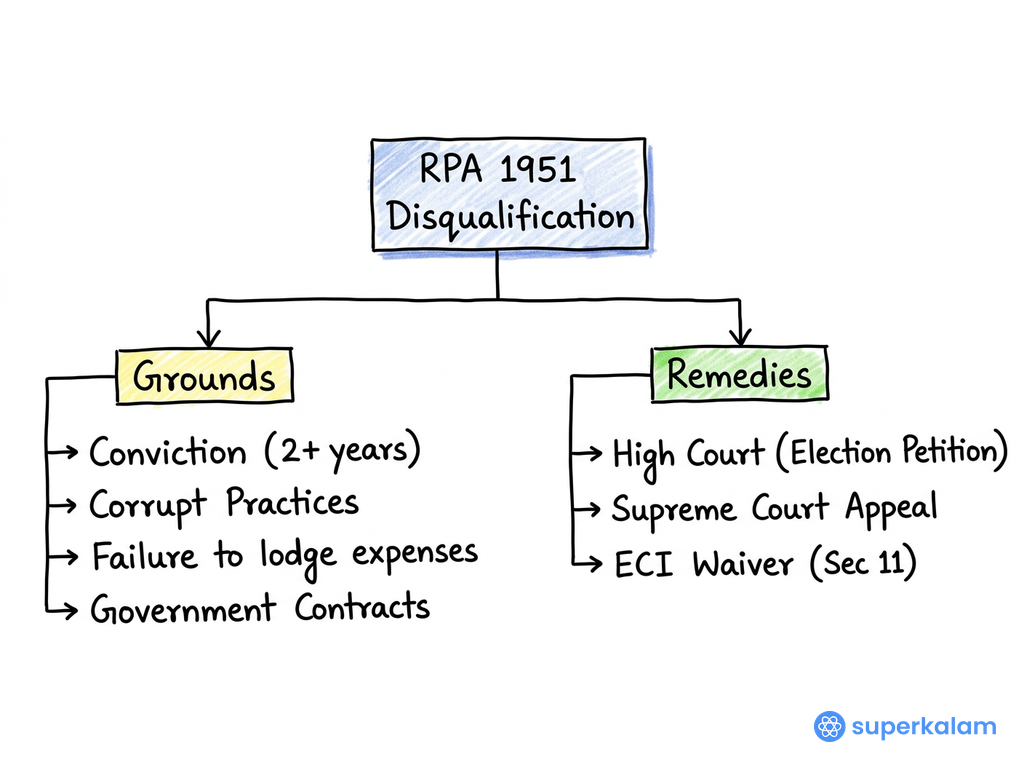 RPA 1951 Disqualification Grounds Hierarchy Diagram