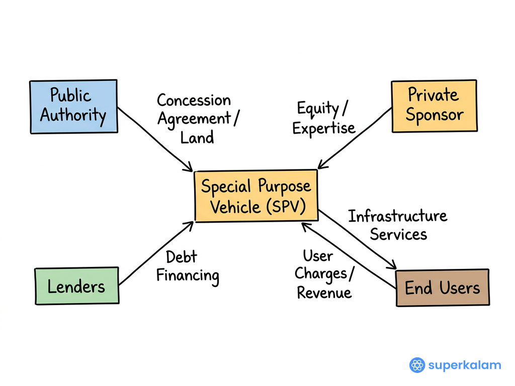 Typical PPP model structural framework diagram
