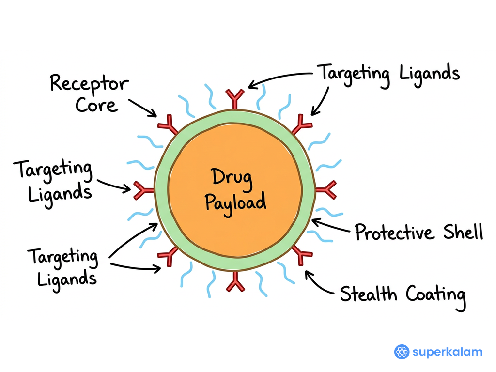 Medical Nanocarrier Drug Payload Thematic Diagram