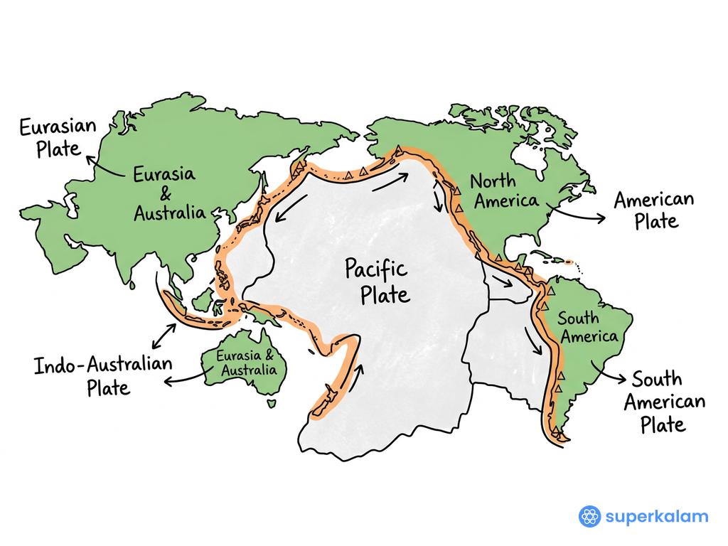Pacific Ring of Fire Map 2020