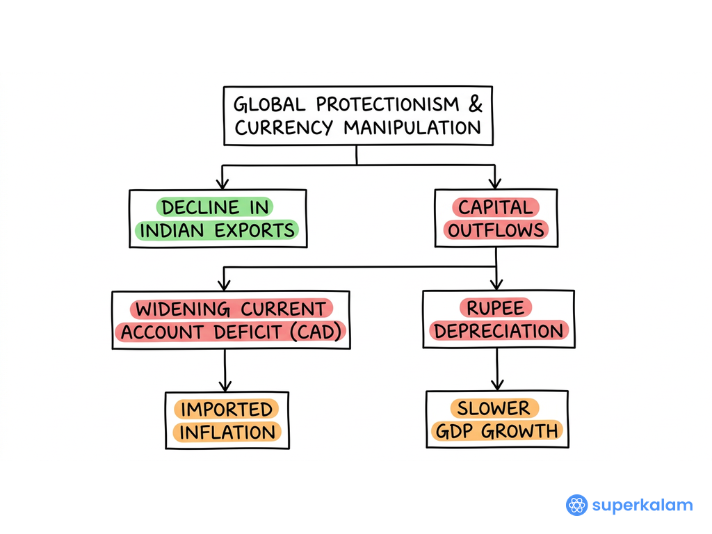 Global Protectionism and Currency Manipulation Flow