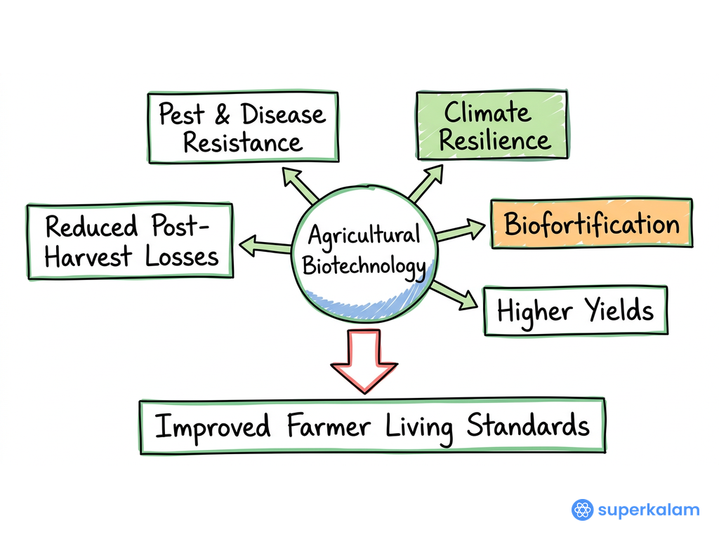 Agricultural Biotechnology Hub and Spoke Diagram