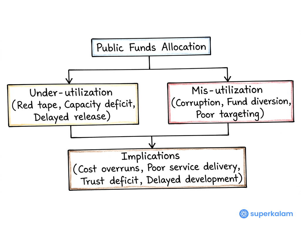 Public Fund Utilization Issues Flowchart Analysis