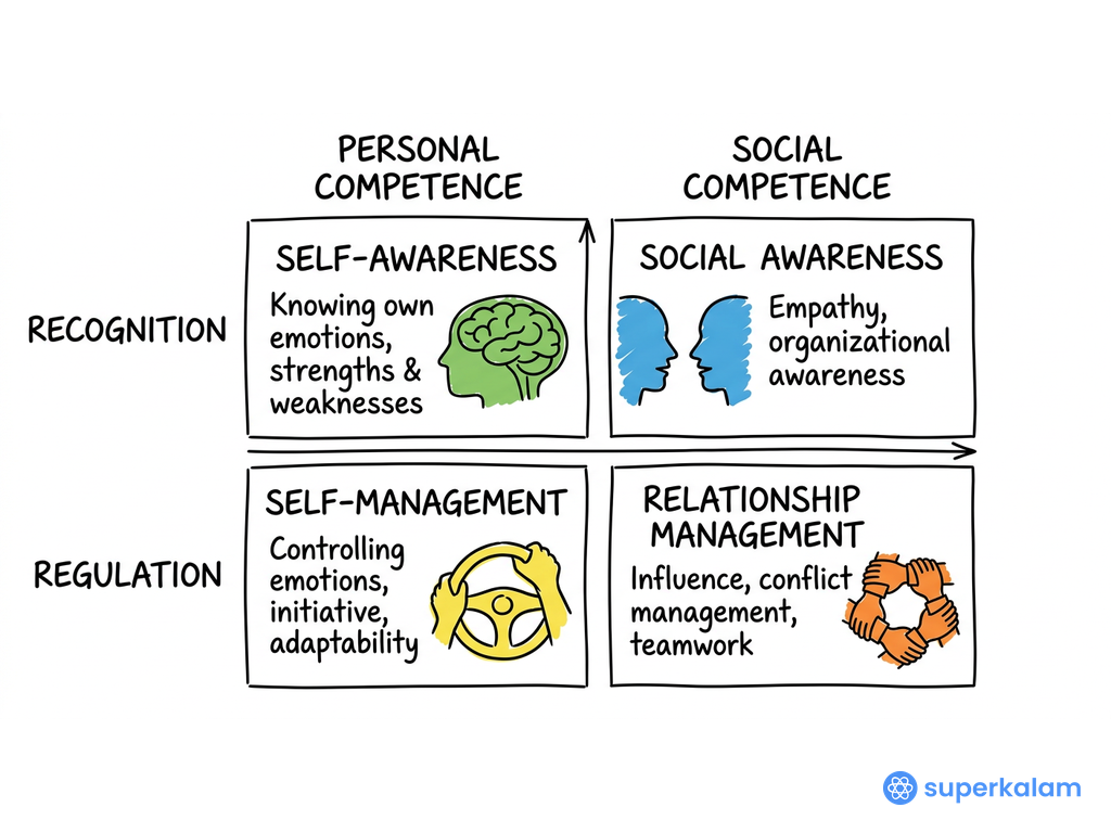 Emotional Intelligence Matrix Four Component Model