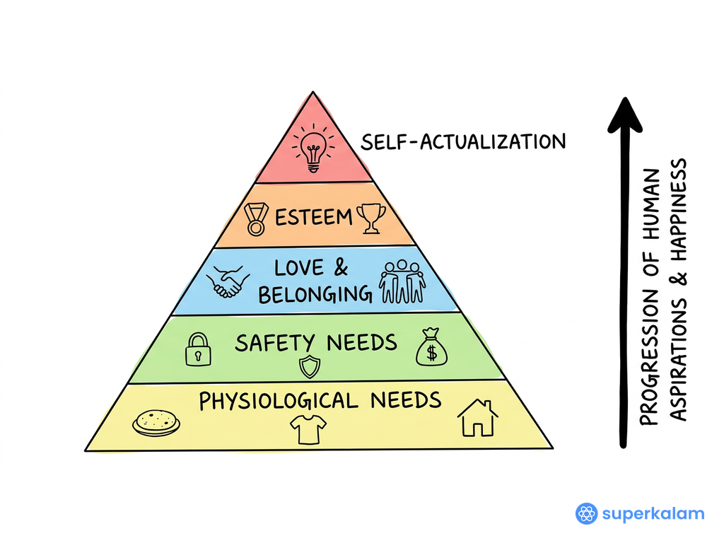 Five Level Pyramid Diagram Physiological Needs