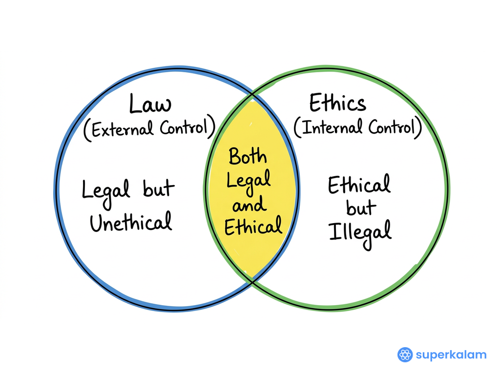 Law and External Control Venn Diagram