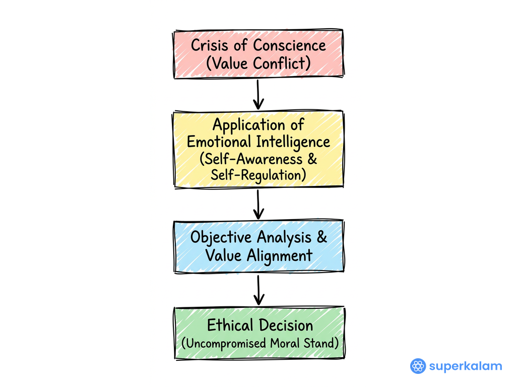 Four Box Vertical Flowchart Diagram