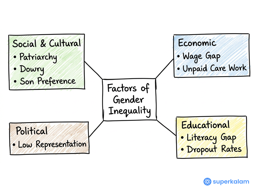 Factors of Gender Inequality Radial Framework