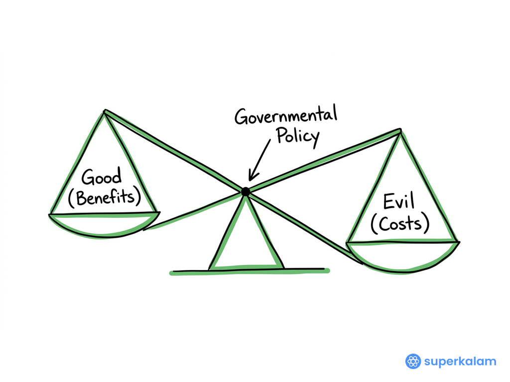 Governmental Power shown on balance scale