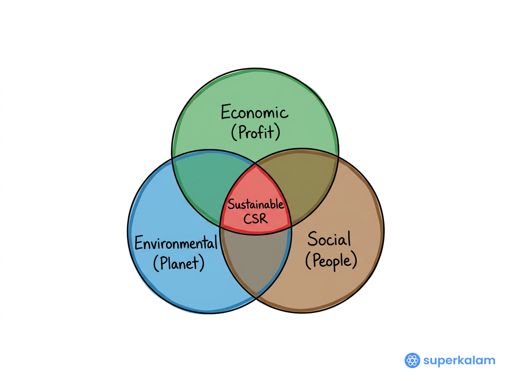 Economic Profit Venn Diagram with Three Circles
