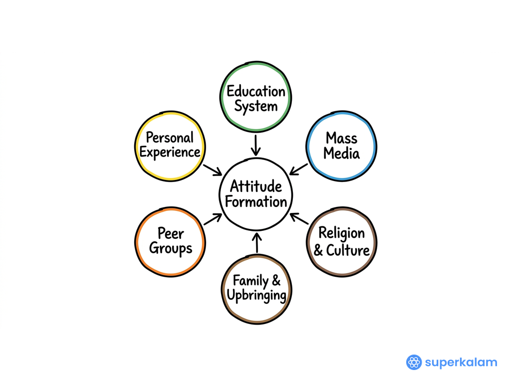 Attitude Formation Radial Diagram With Arrows