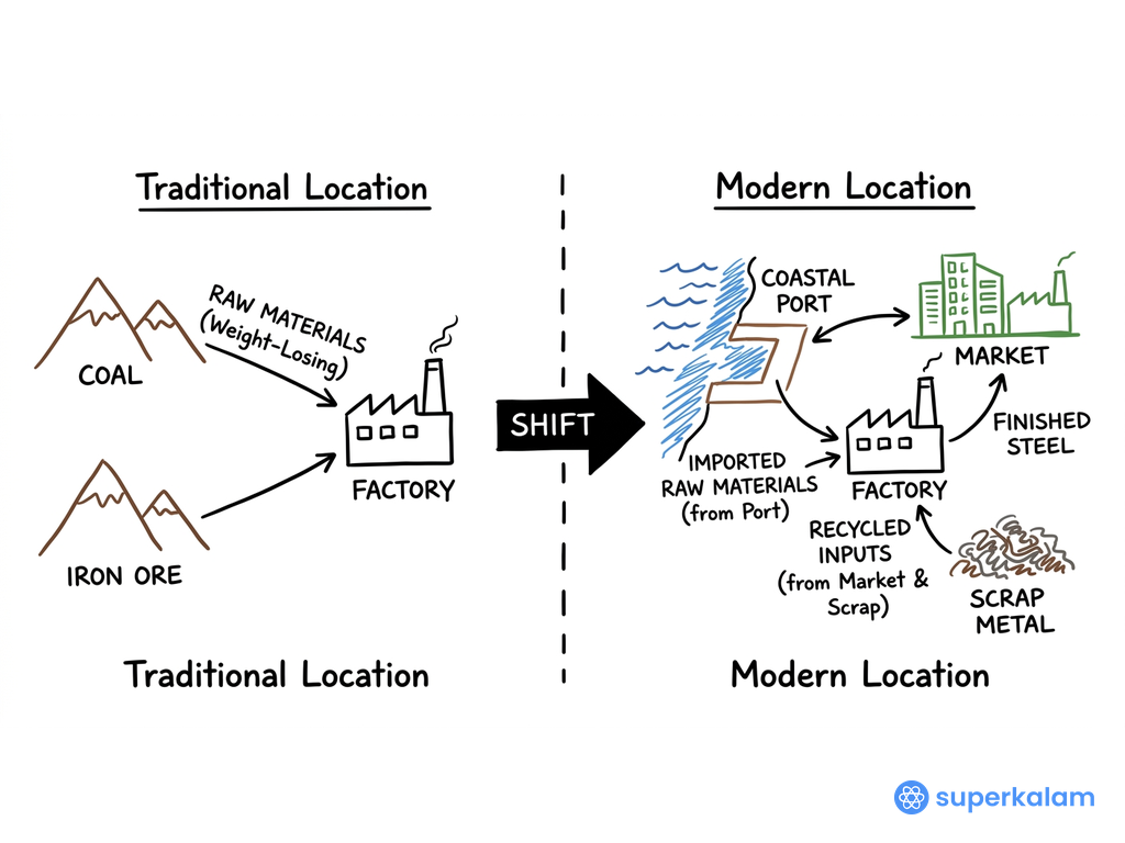 Iron and Steel Industry Location Scenarios